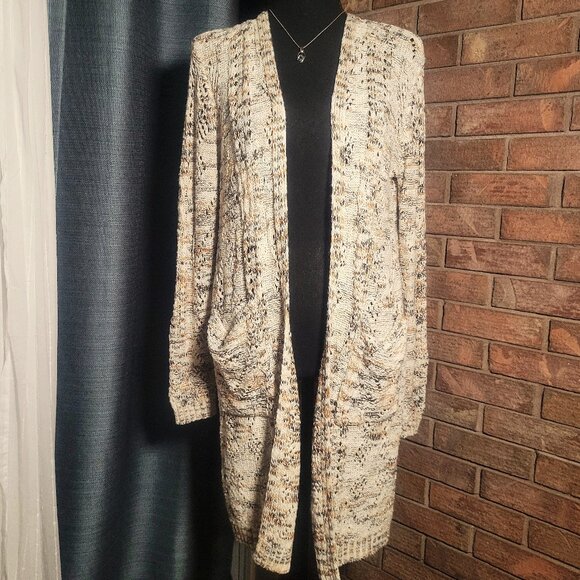 Knox Rose Marled Open-Front Cardigan - Women's Size M - Picture 1 of 13